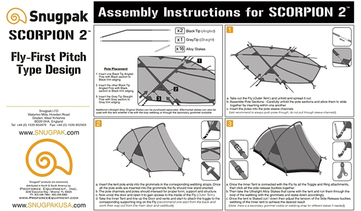 Snugpak Scorpion-2 Zweimannzelt Tunnelzelt